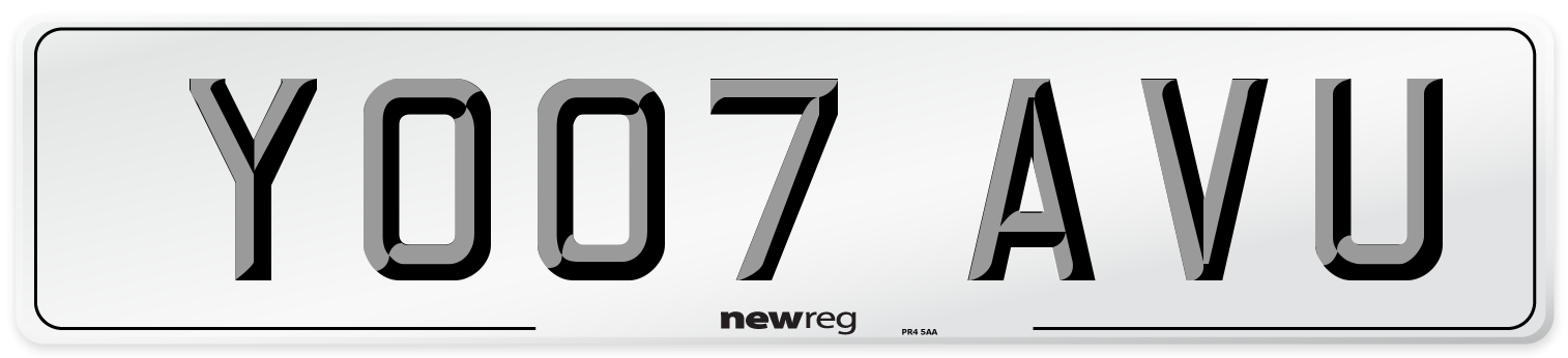 YO07 AVU Number Plate from New Reg